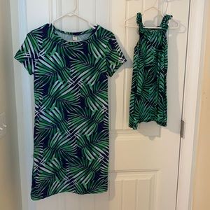Mommy and me palm dresses